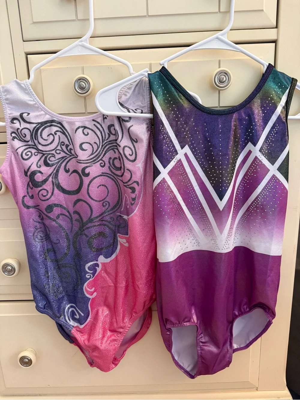 Girls XL 14 🤸 SPARKLE&tumble gymnastics leotards • 2 pack ✨